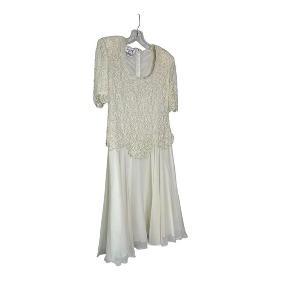 Brilliante by JA Vintage MP Beaded Evening Wedding Floral Dress Gown - Picture 3 of 12